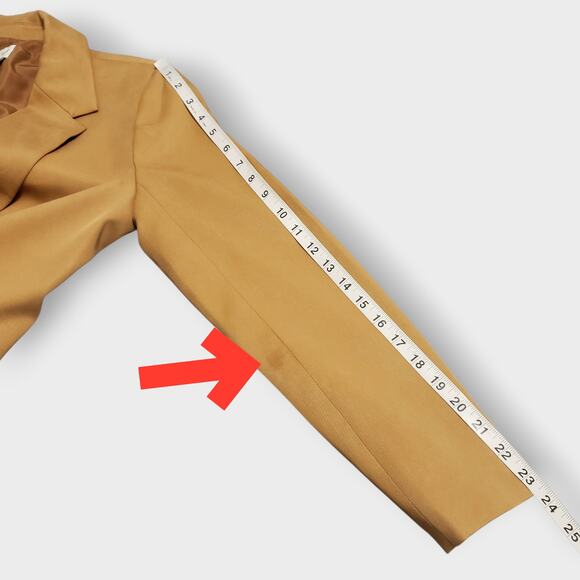 NWT J. Crew Factory Drapey Twill Double-Breasted Blazer Warm Brandy Sz 6 Preppy - Picture 12 of 16